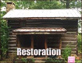 Historic Log Cabin Restoration  Wicomico, Virginia